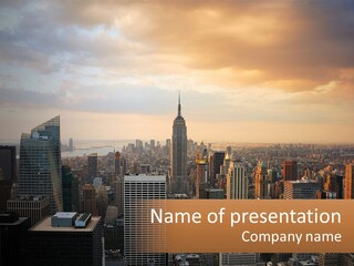 City Historic Manhattan PowerPoint Template