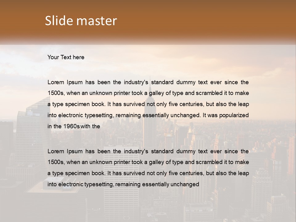 City Historic Manhattan PowerPoint Template