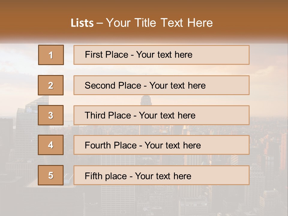 City Historic Manhattan PowerPoint Template