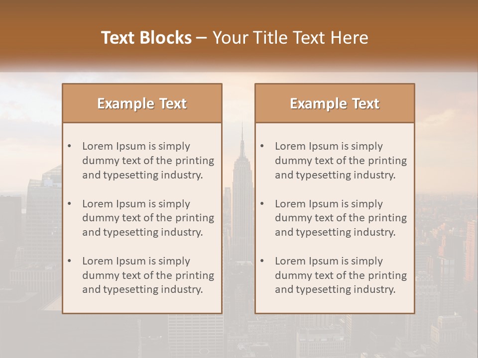 City Historic Manhattan PowerPoint Template
