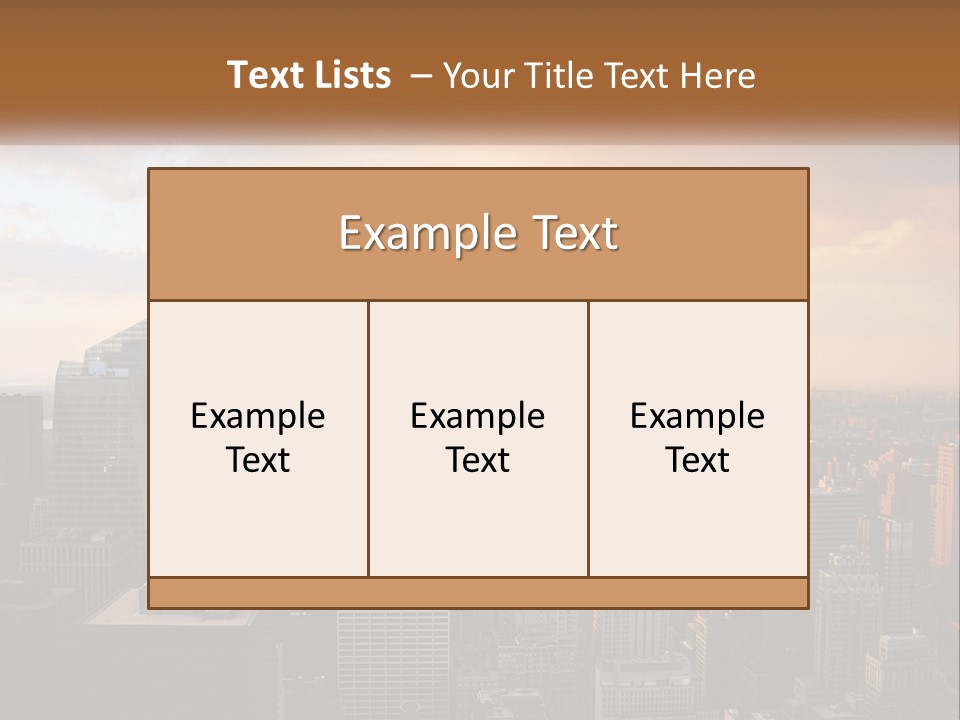City Historic Manhattan PowerPoint Template