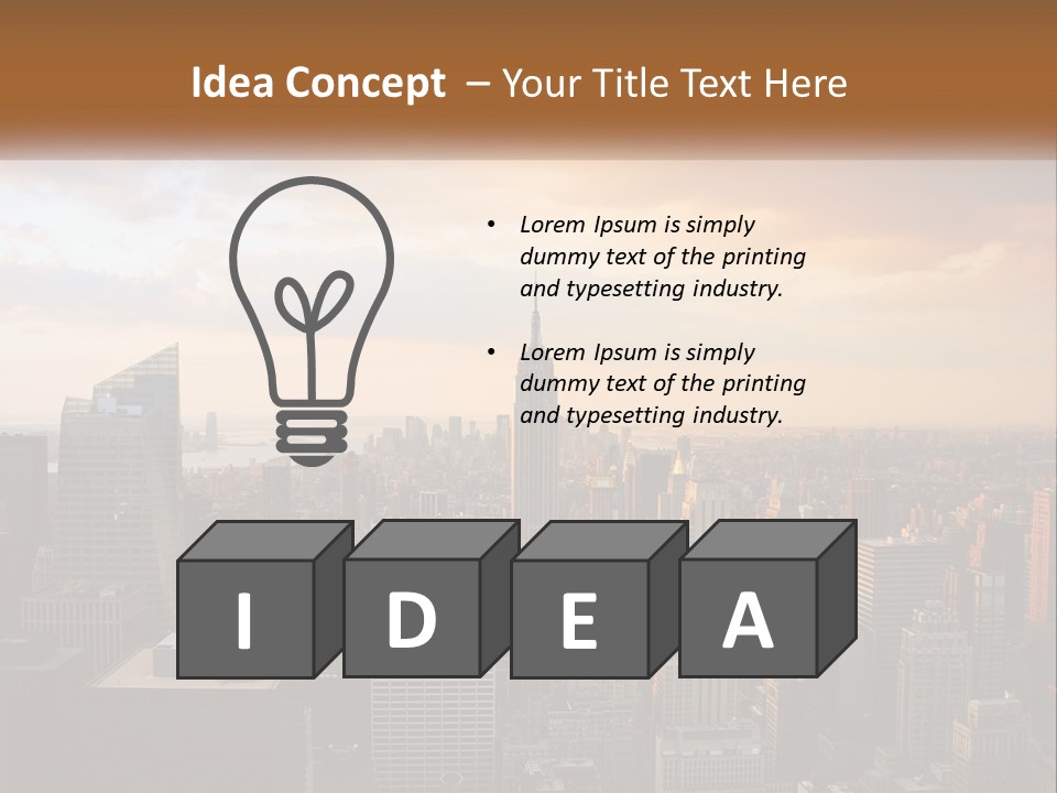 City Historic Manhattan PowerPoint Template