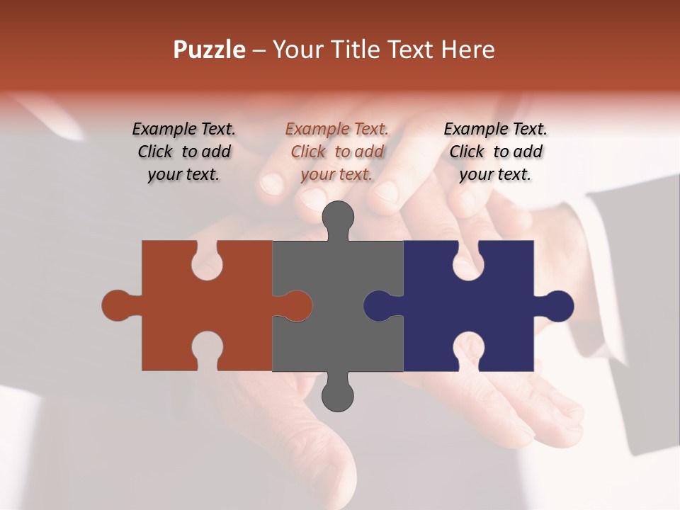 Happy Businesspeople Union PowerPoint Template