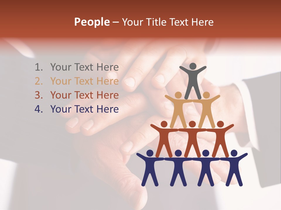 Happy Businesspeople Union PowerPoint Template