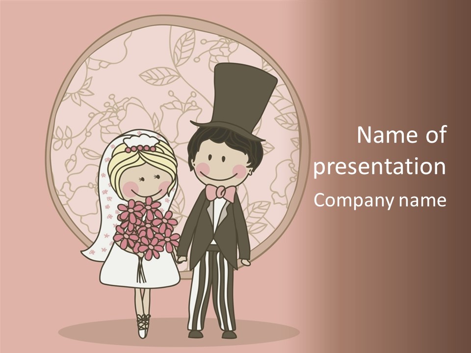 Rose Front Bridal PowerPoint Template