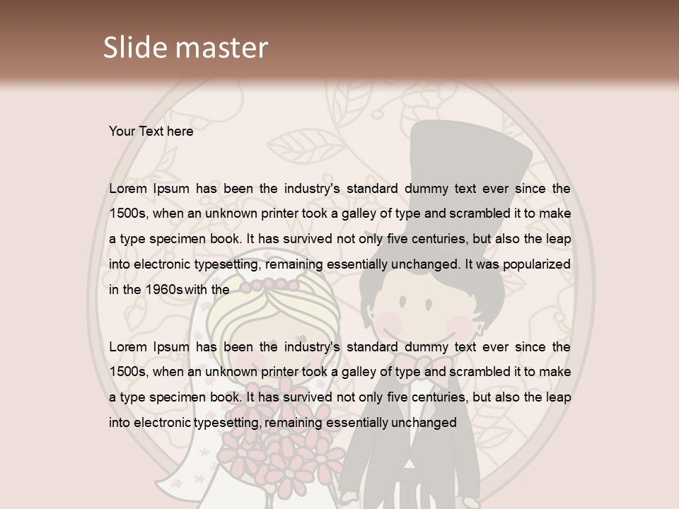 Rose Front Bridal PowerPoint Template