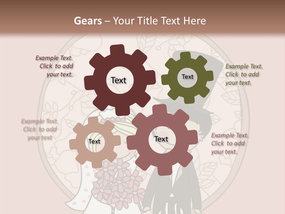 Rose Front Bridal PowerPoint Template