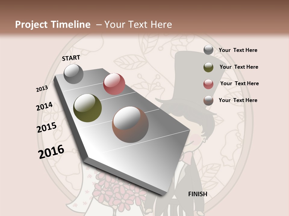 Rose Front Bridal PowerPoint Template