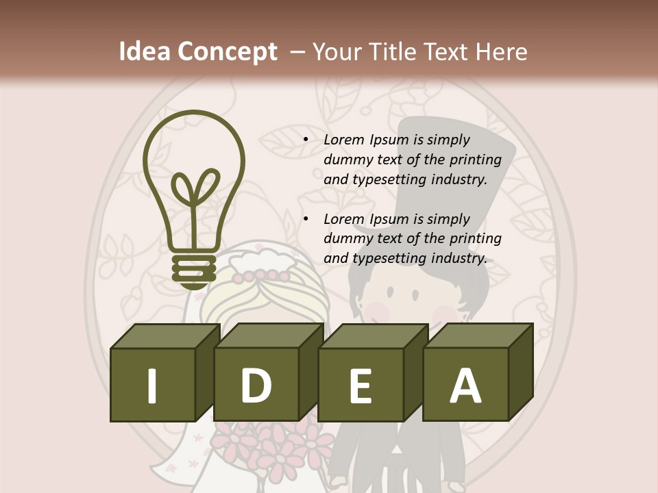 Rose Front Bridal PowerPoint Template