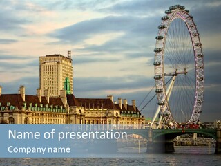 Landmark Thames England PowerPoint Template