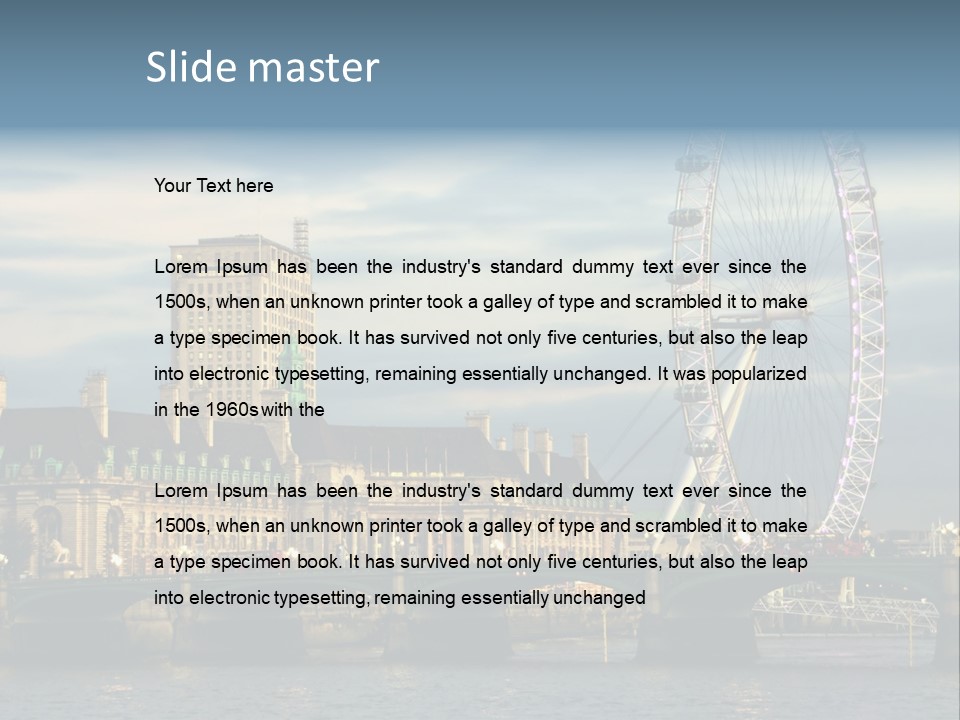 Landmark Thames England PowerPoint Template
