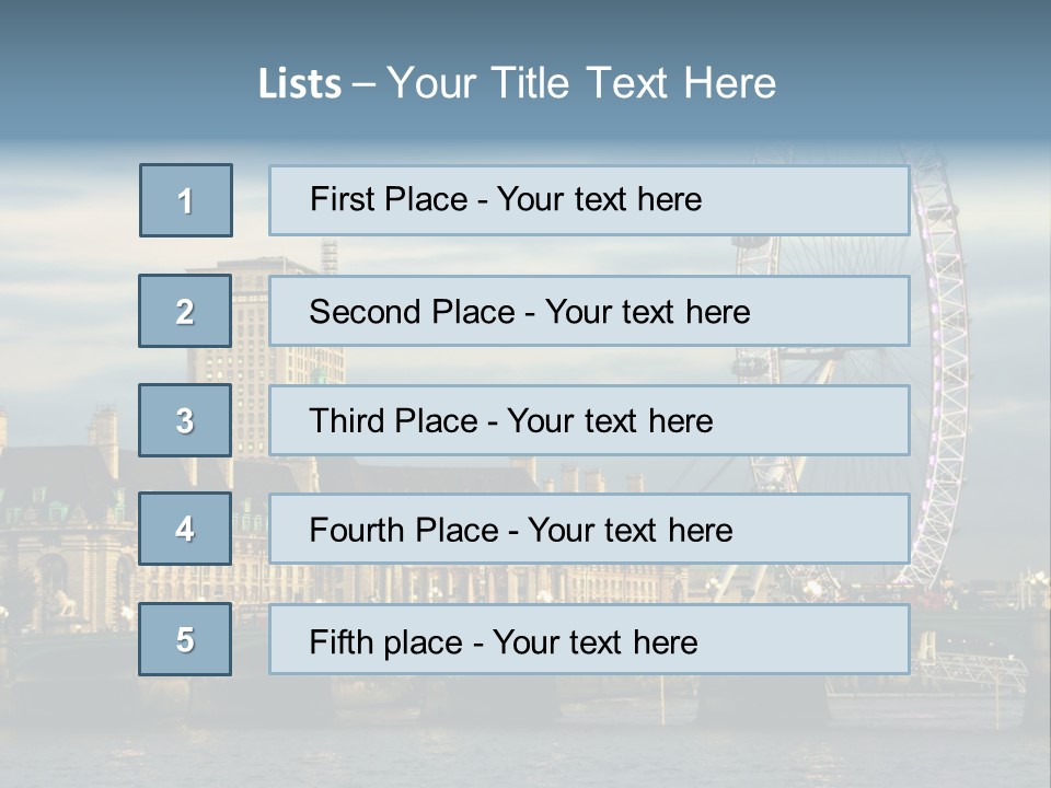 Landmark Thames England PowerPoint Template