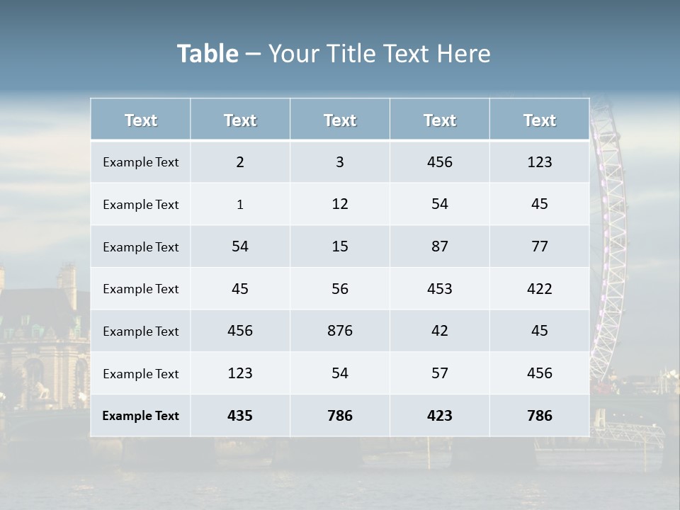 Landmark Thames England PowerPoint Template