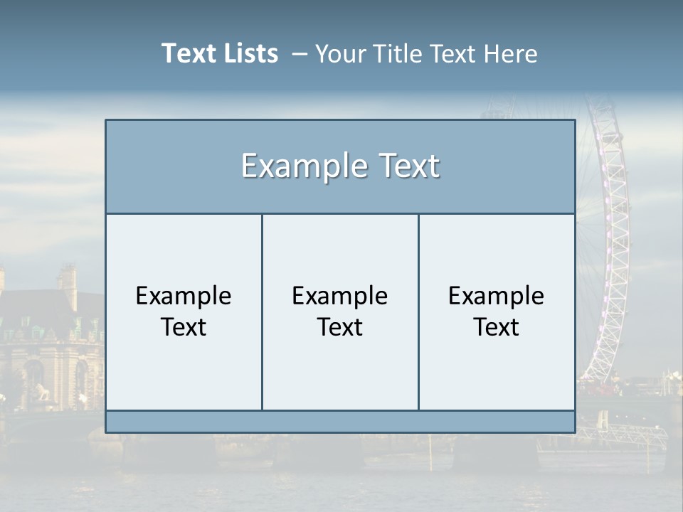 Landmark Thames England PowerPoint Template