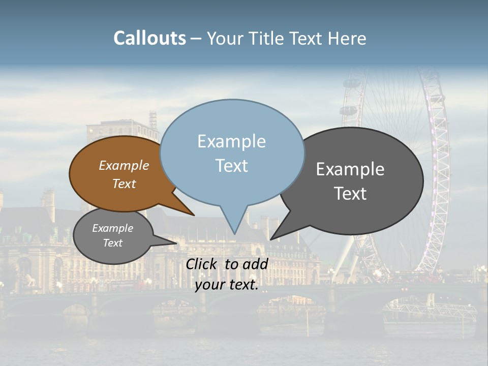 Landmark Thames England PowerPoint Template