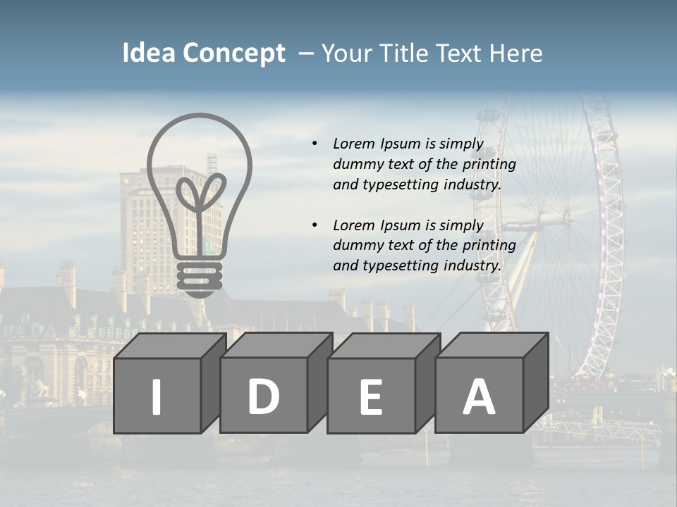 Landmark Thames England PowerPoint Template