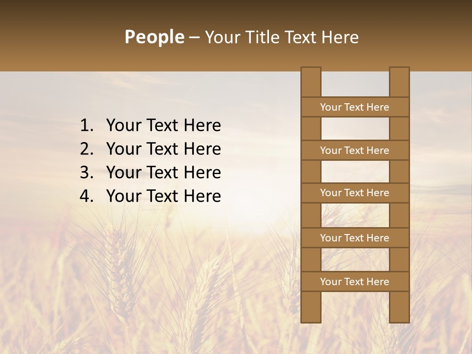 Golden Ideas Growth PowerPoint Template
