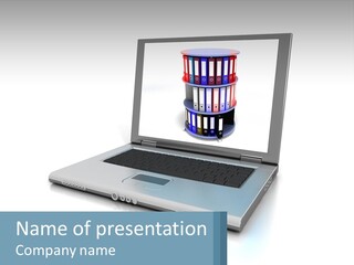 Wireless Connection Computer PowerPoint Template