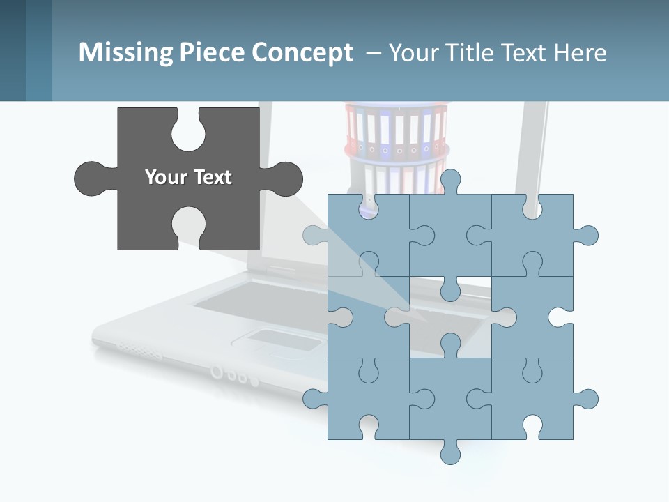 Wireless Connection Computer PowerPoint Template