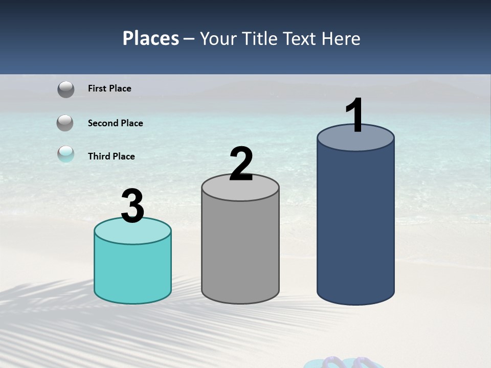 A Shadow Of A Palm Tree On A Beach PowerPoint Template