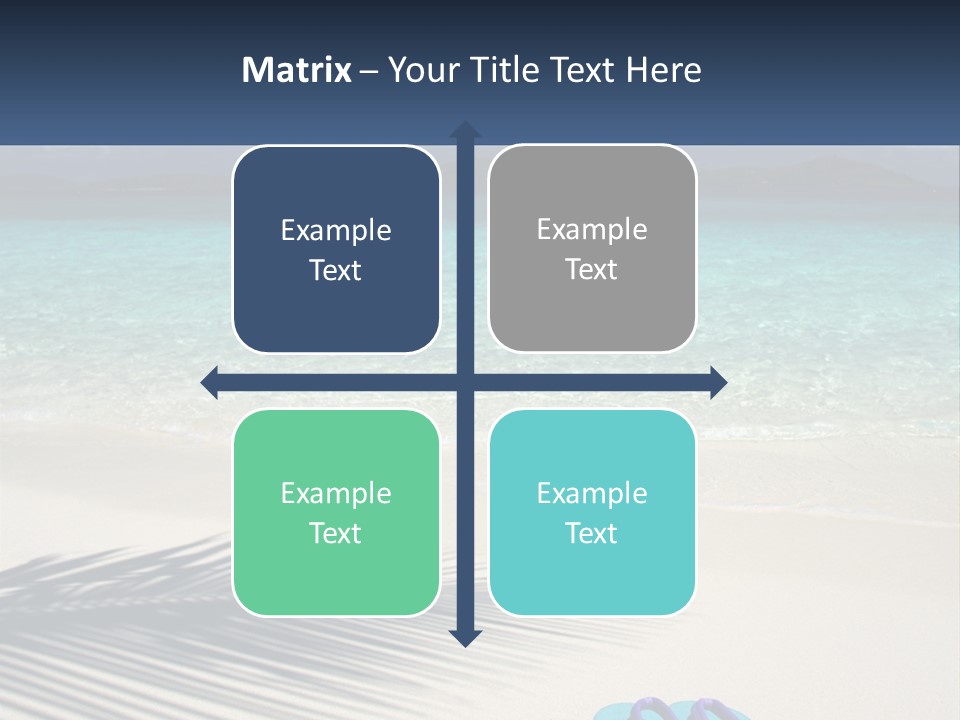 A Shadow Of A Palm Tree On A Beach PowerPoint Template