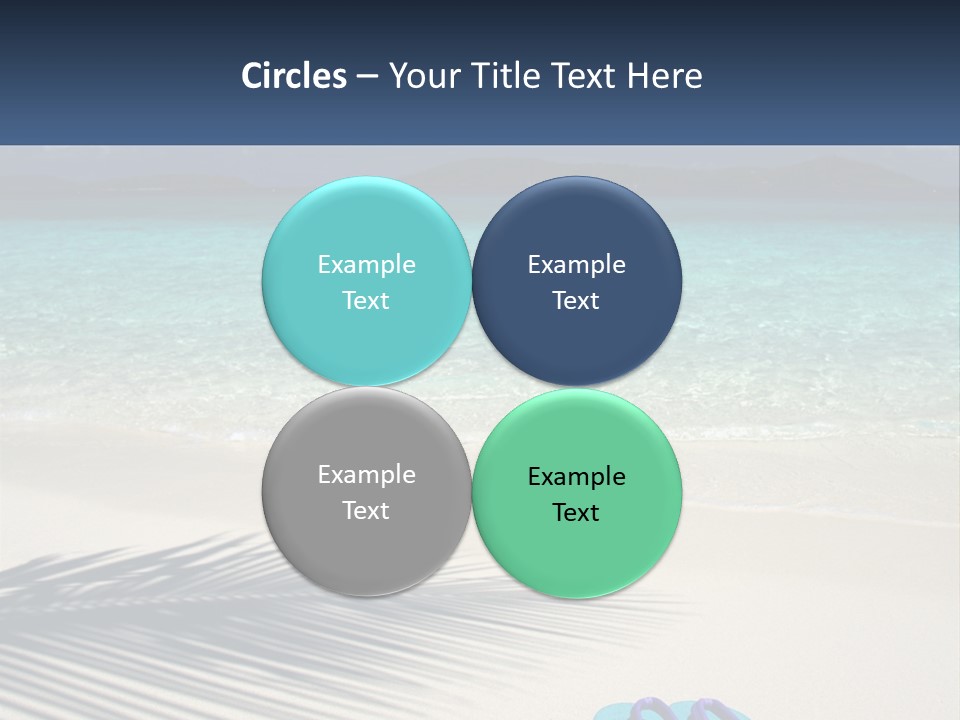 A Shadow Of A Palm Tree On A Beach PowerPoint Template