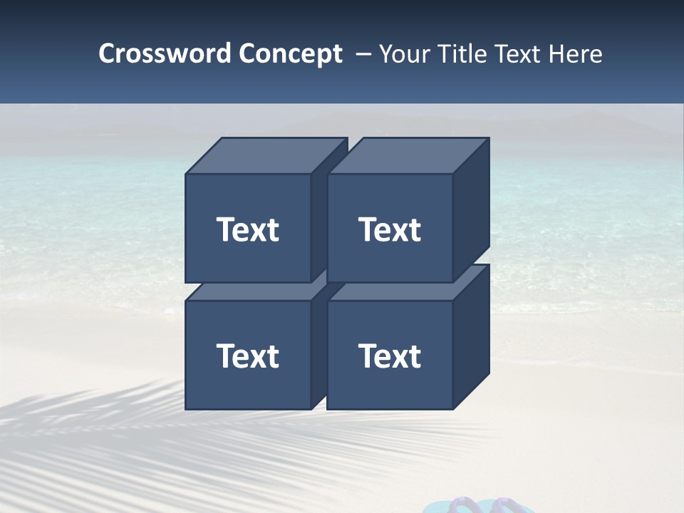 A Shadow Of A Palm Tree On A Beach PowerPoint Template