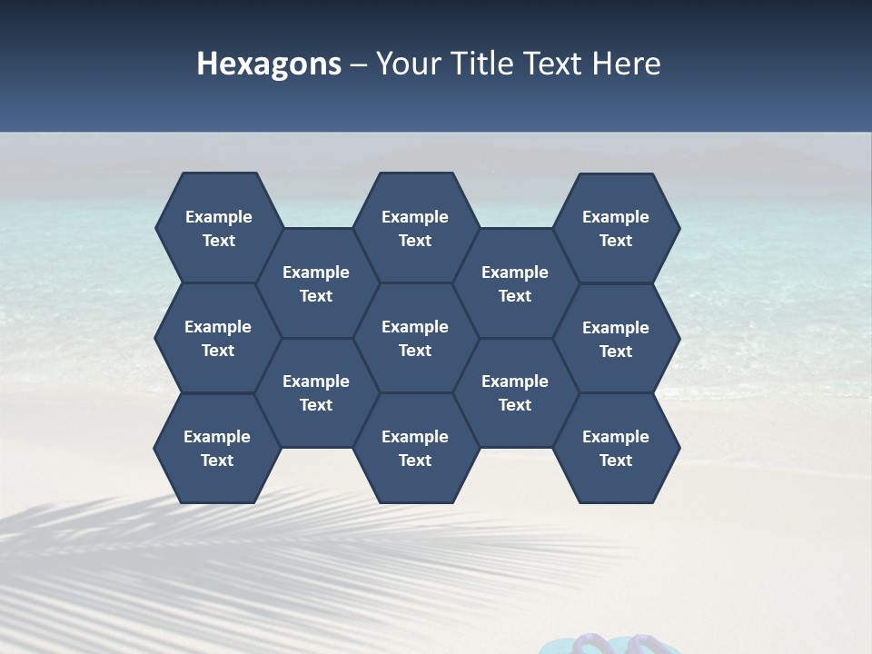 A Shadow Of A Palm Tree On A Beach PowerPoint Template