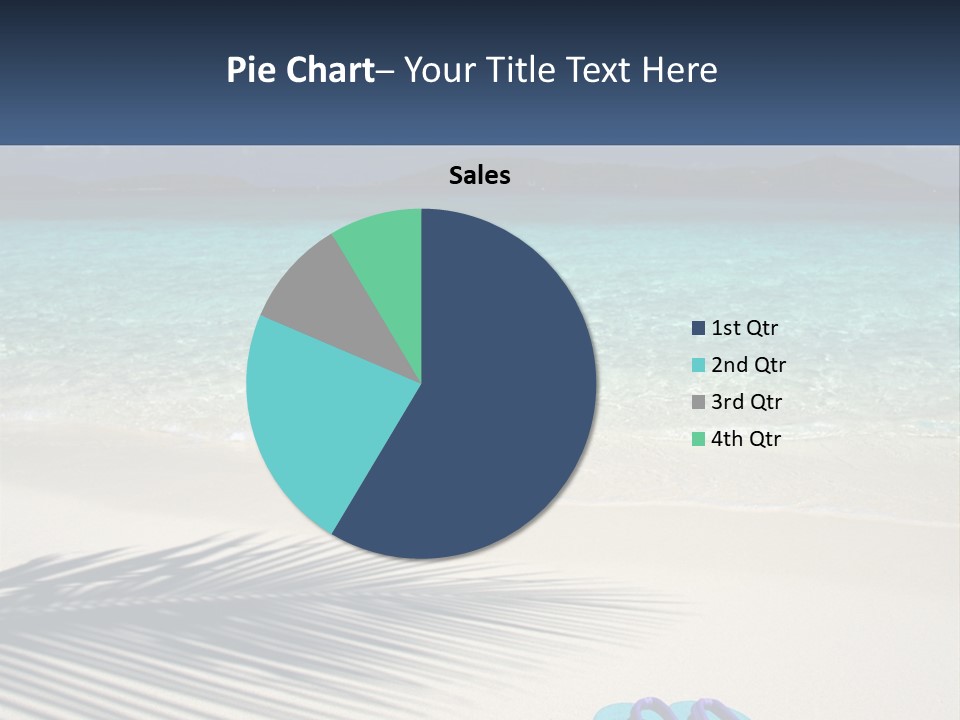 A Shadow Of A Palm Tree On A Beach PowerPoint Template