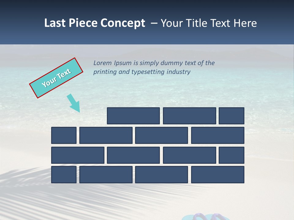 A Shadow Of A Palm Tree On A Beach PowerPoint Template