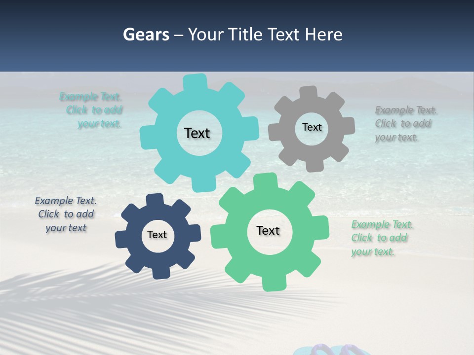 A Shadow Of A Palm Tree On A Beach PowerPoint Template