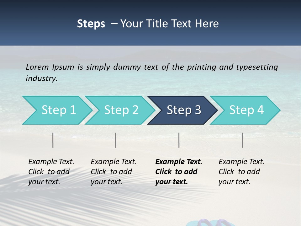A Shadow Of A Palm Tree On A Beach PowerPoint Template