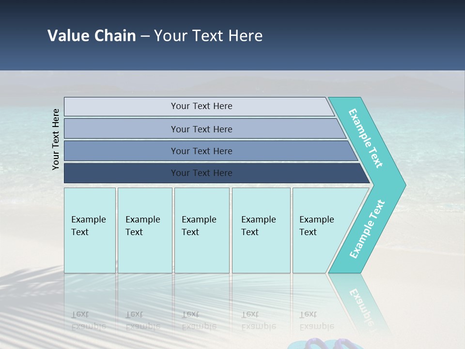 A Shadow Of A Palm Tree On A Beach PowerPoint Template