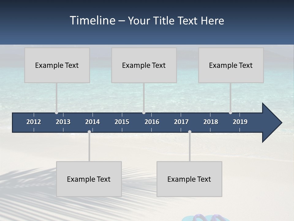 A Shadow Of A Palm Tree On A Beach PowerPoint Template