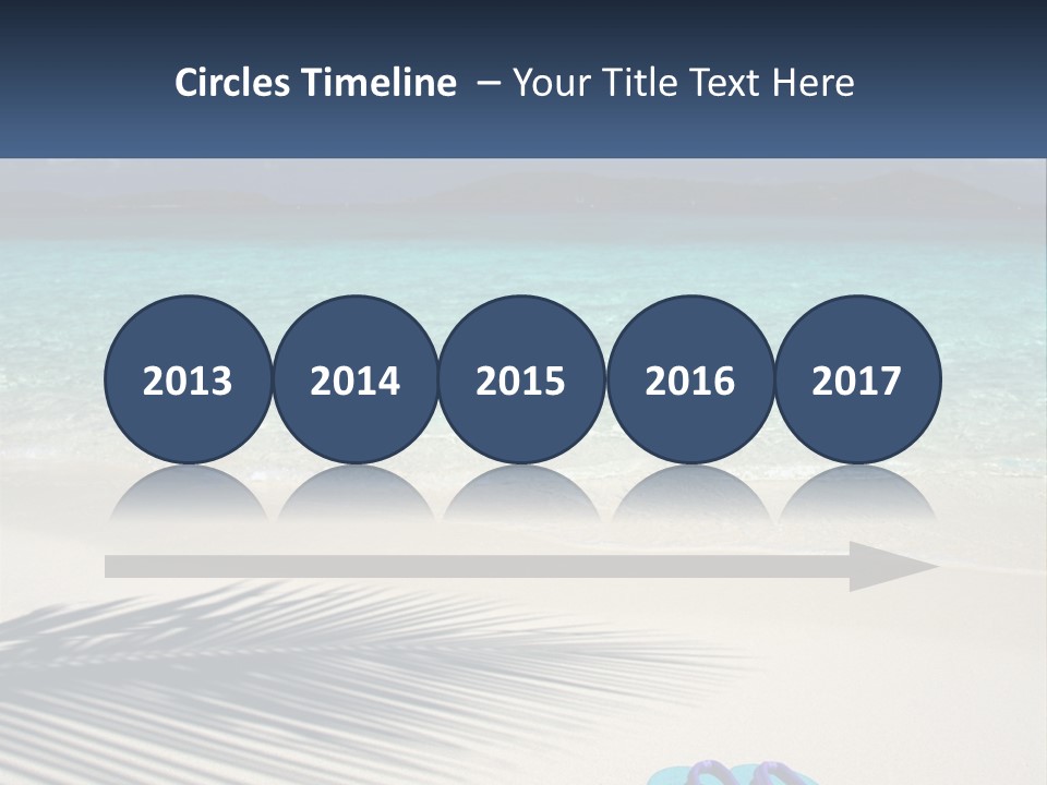 A Shadow Of A Palm Tree On A Beach PowerPoint Template