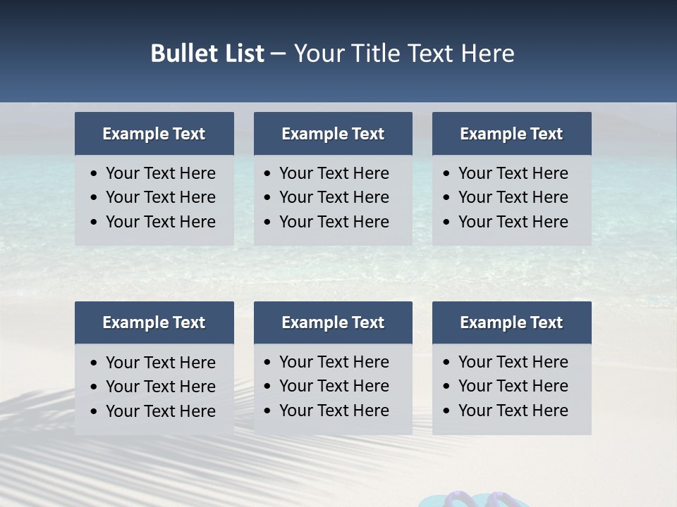 A Shadow Of A Palm Tree On A Beach PowerPoint Template