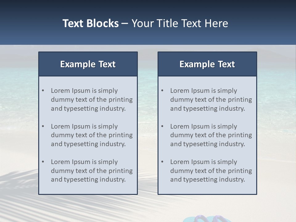 A Shadow Of A Palm Tree On A Beach PowerPoint Template