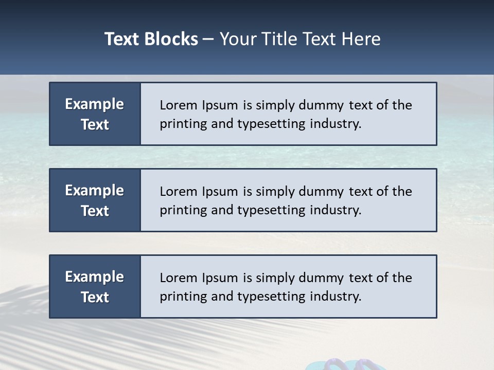 A Shadow Of A Palm Tree On A Beach PowerPoint Template