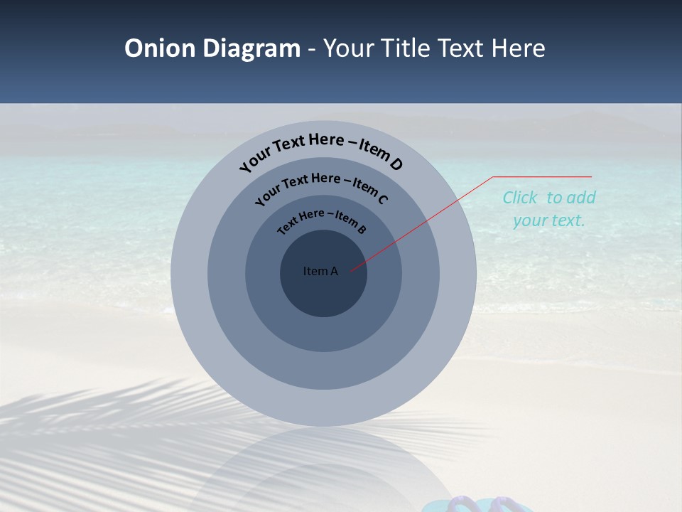 A Shadow Of A Palm Tree On A Beach PowerPoint Template