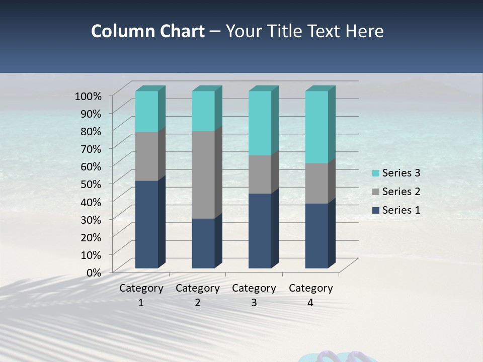 A Shadow Of A Palm Tree On A Beach PowerPoint Template