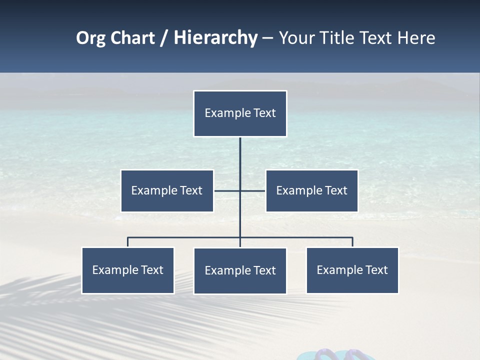 A Shadow Of A Palm Tree On A Beach PowerPoint Template