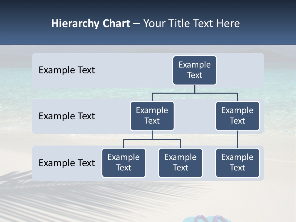 A Shadow Of A Palm Tree On A Beach PowerPoint Template