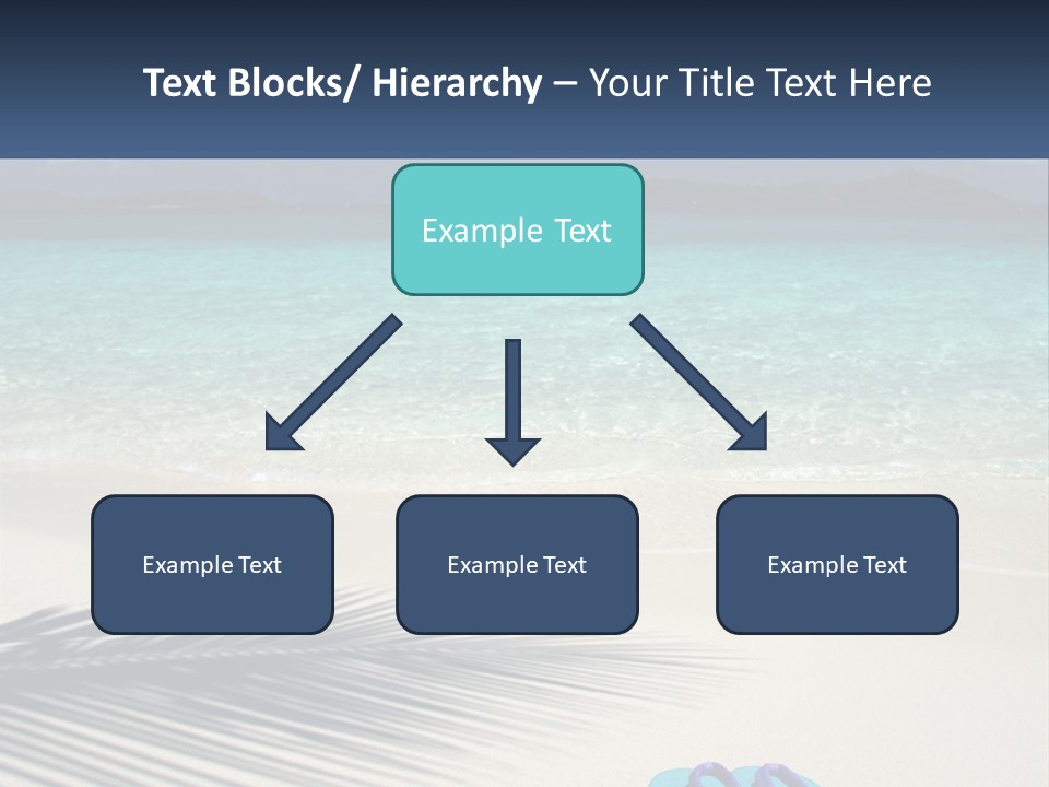 A Shadow Of A Palm Tree On A Beach PowerPoint Template