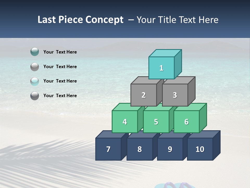 A Shadow Of A Palm Tree On A Beach PowerPoint Template