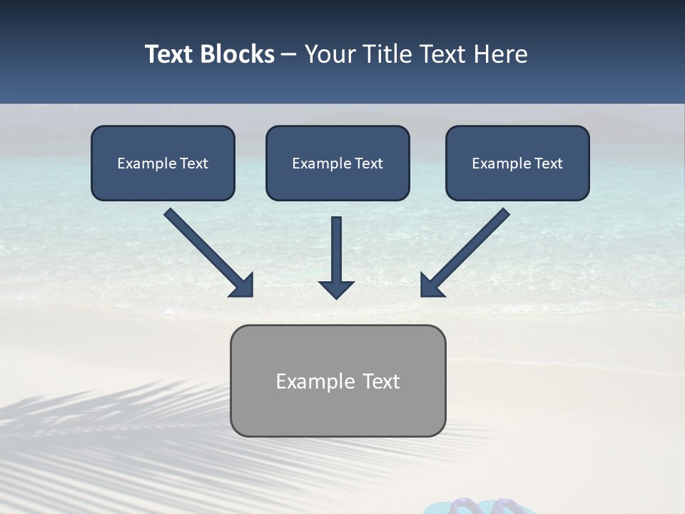 A Shadow Of A Palm Tree On A Beach PowerPoint Template
