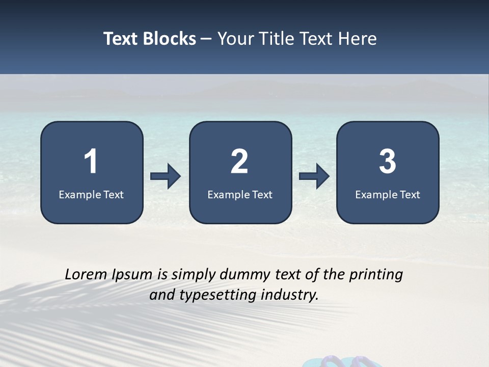 A Shadow Of A Palm Tree On A Beach PowerPoint Template