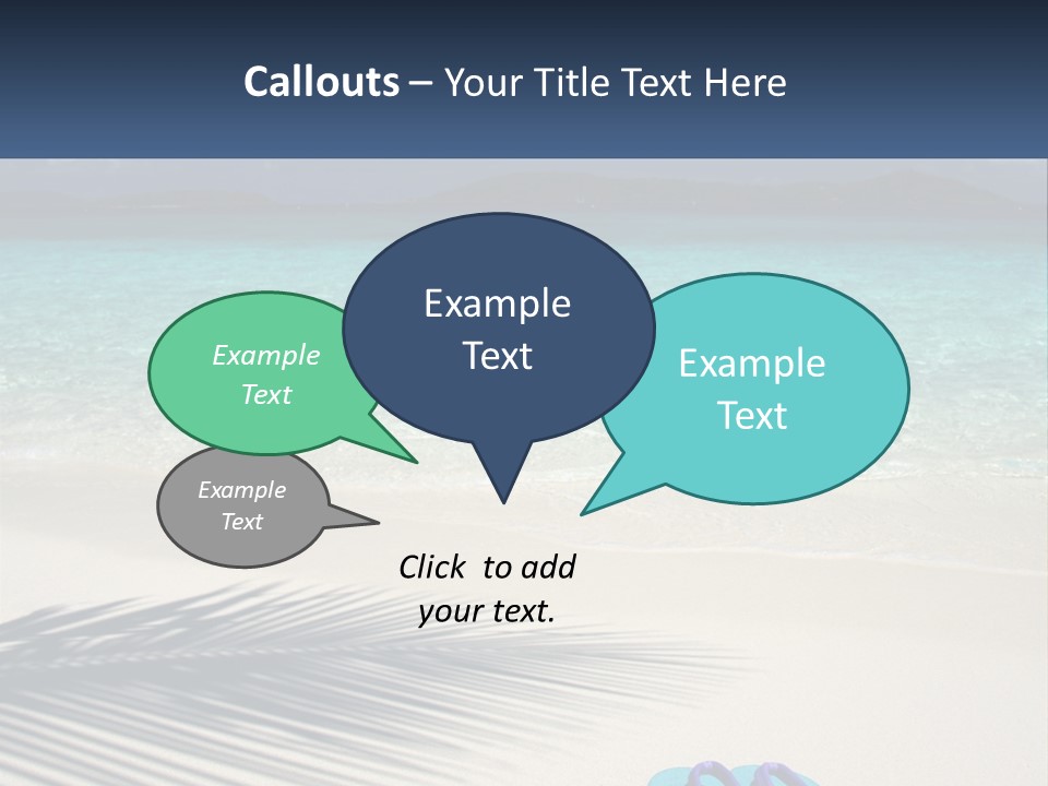 A Shadow Of A Palm Tree On A Beach PowerPoint Template