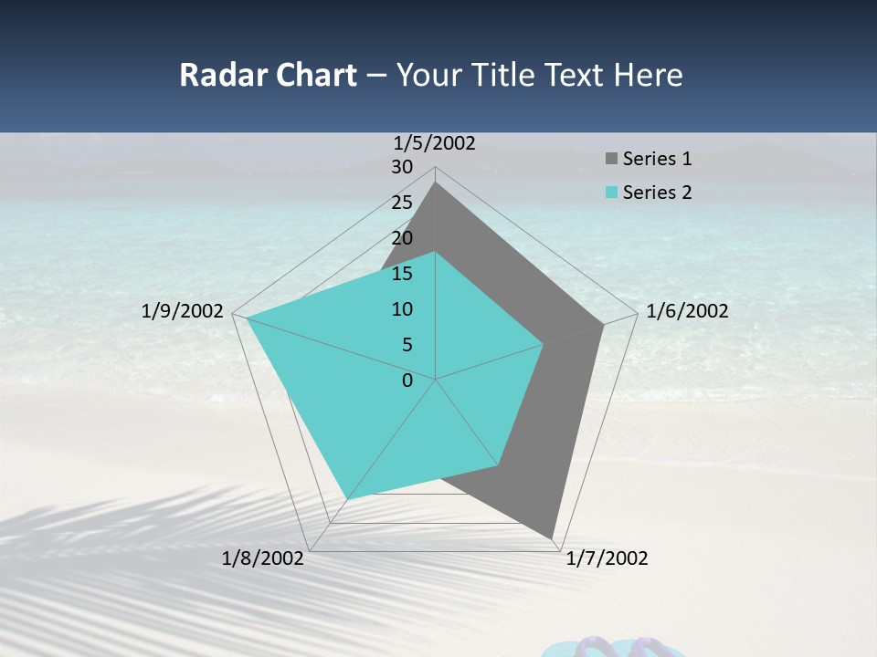 A Shadow Of A Palm Tree On A Beach PowerPoint Template