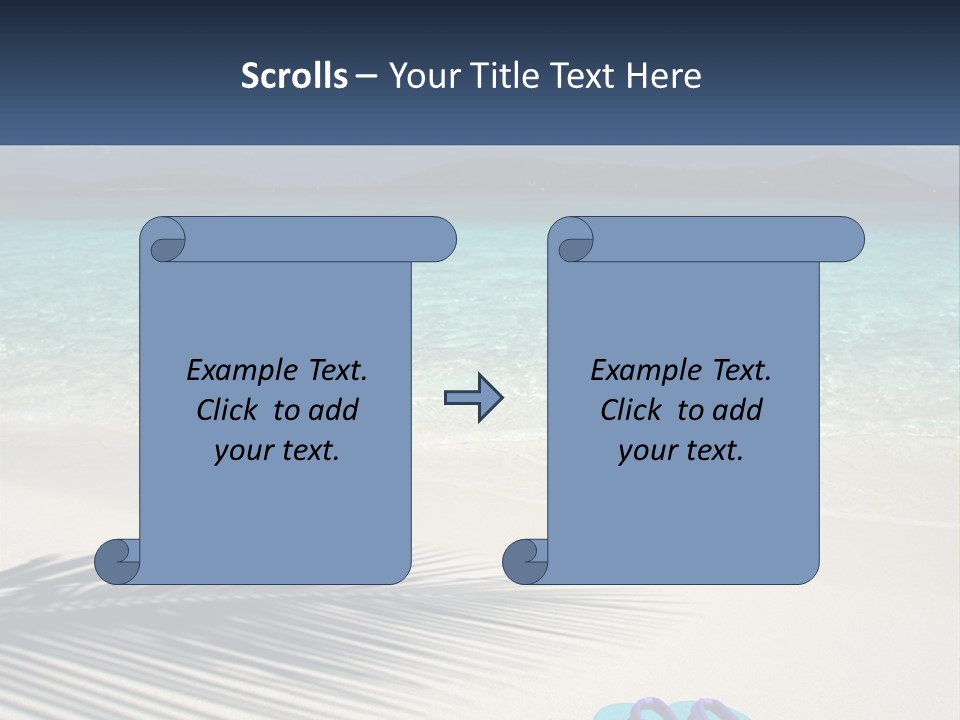 A Shadow Of A Palm Tree On A Beach PowerPoint Template