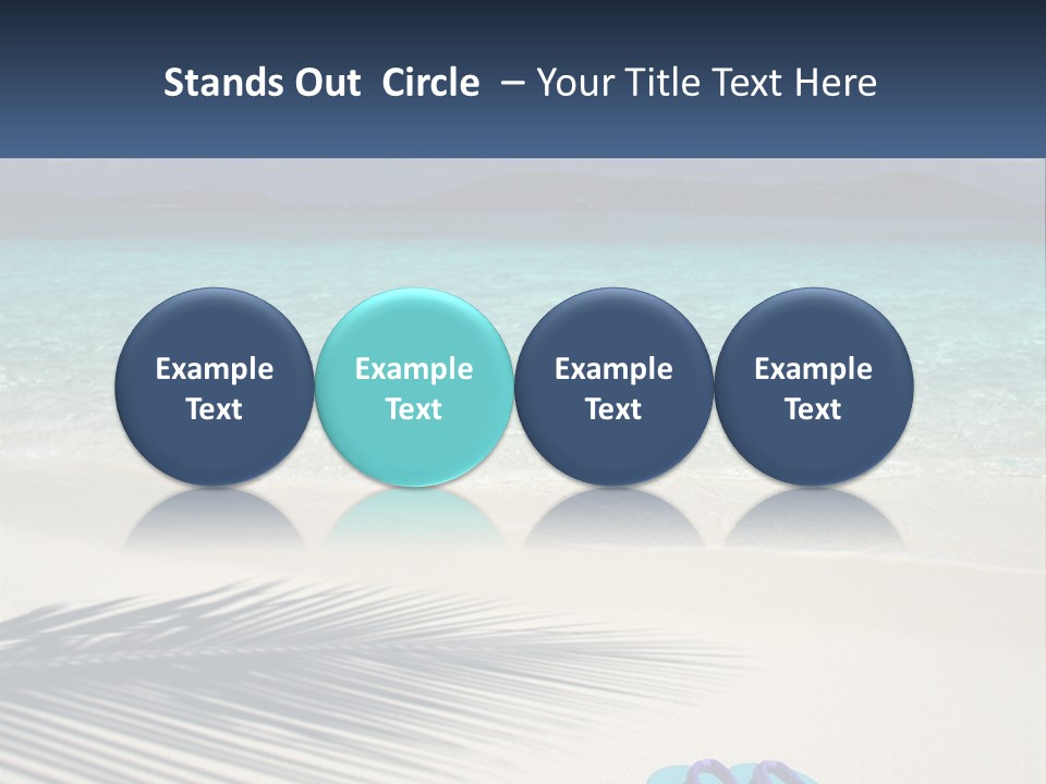 A Shadow Of A Palm Tree On A Beach PowerPoint Template